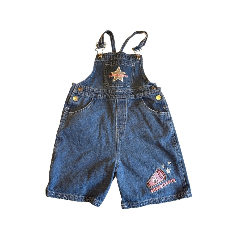 Vintage Y2K 2000's 90's Girls 6x Overalls Romper Shorts Cheerleader Vintage